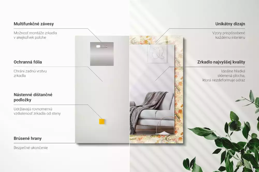 Rechteckiger spiegel Japanischer Garten