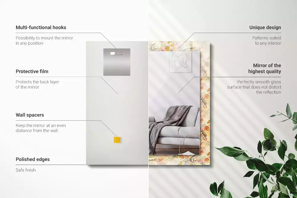 Rechteckiger spiegel Japanischer Garten