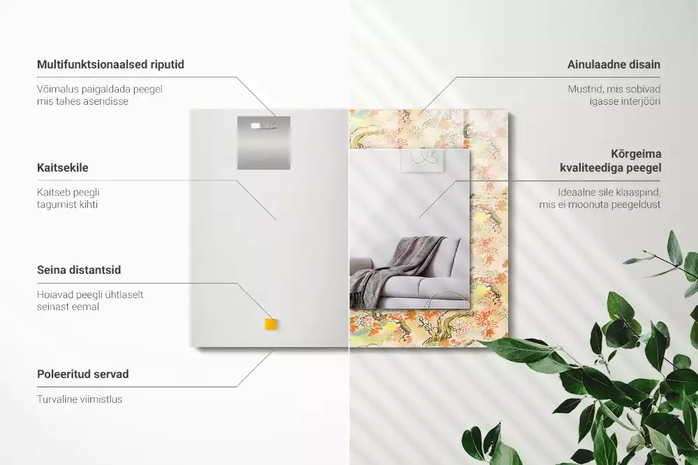 Rechteckiger spiegel Japanischer Garten