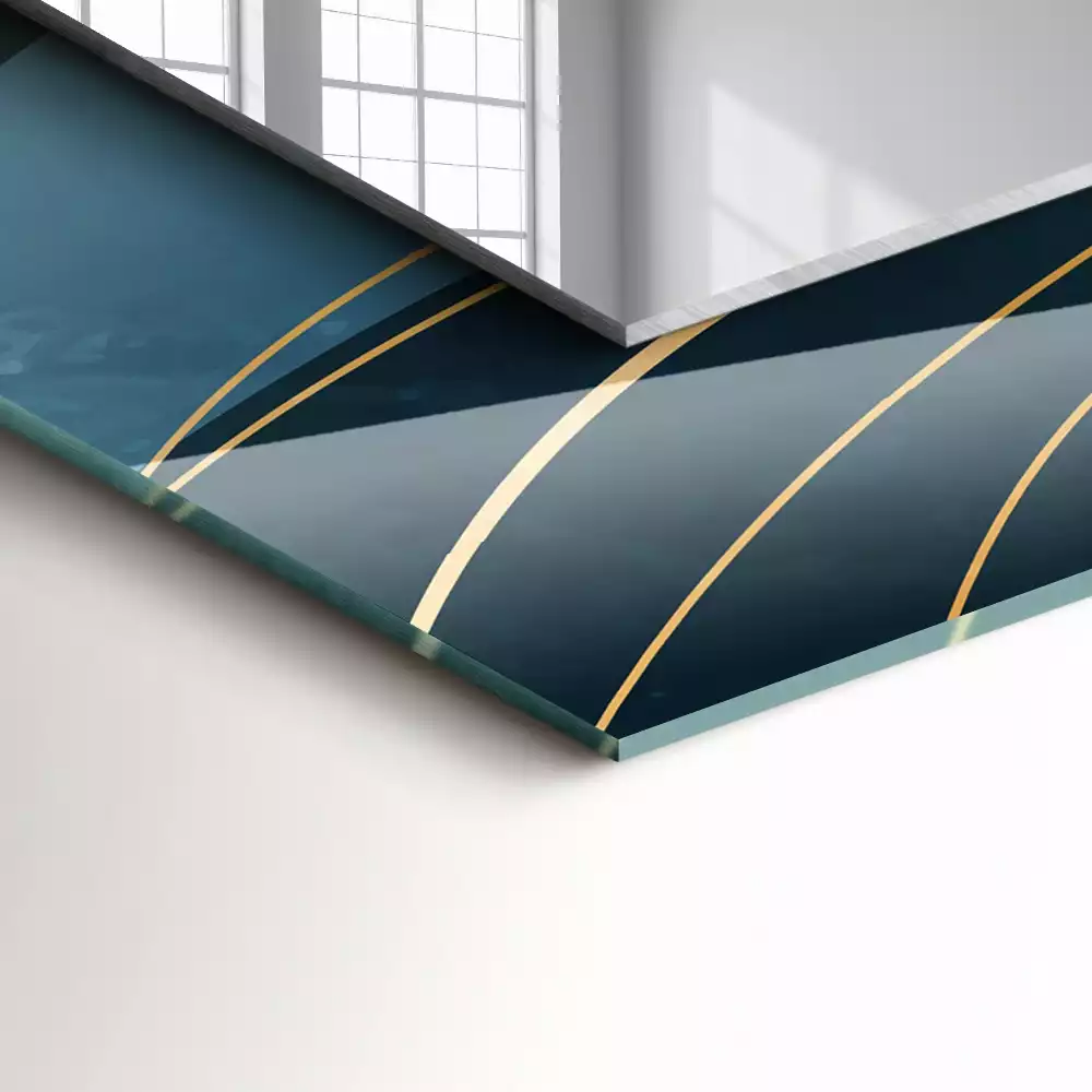 Rechteckiger spiegel Abstrakte Linien