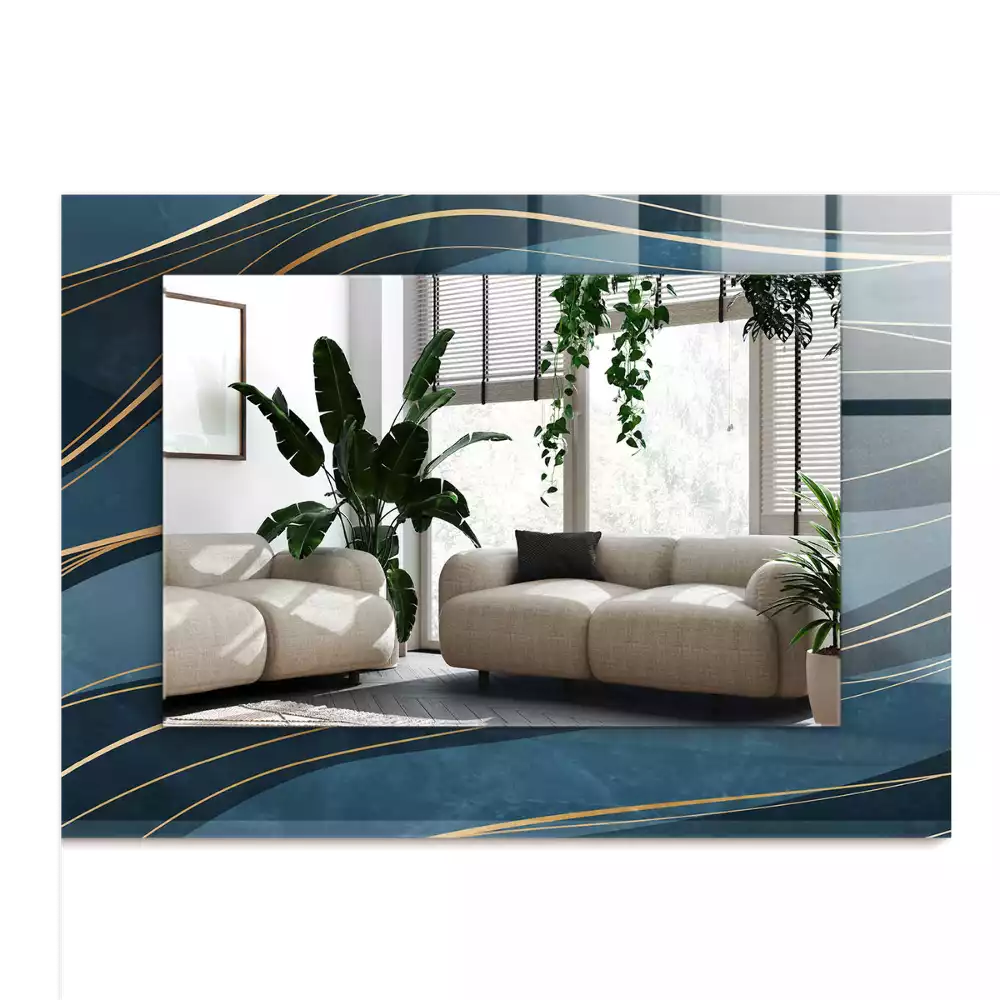 Rechteckiger spiegel Abstrakte Linien