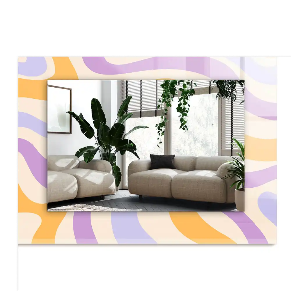 Rechteckiger spiegel Abstrakte bunte Muster