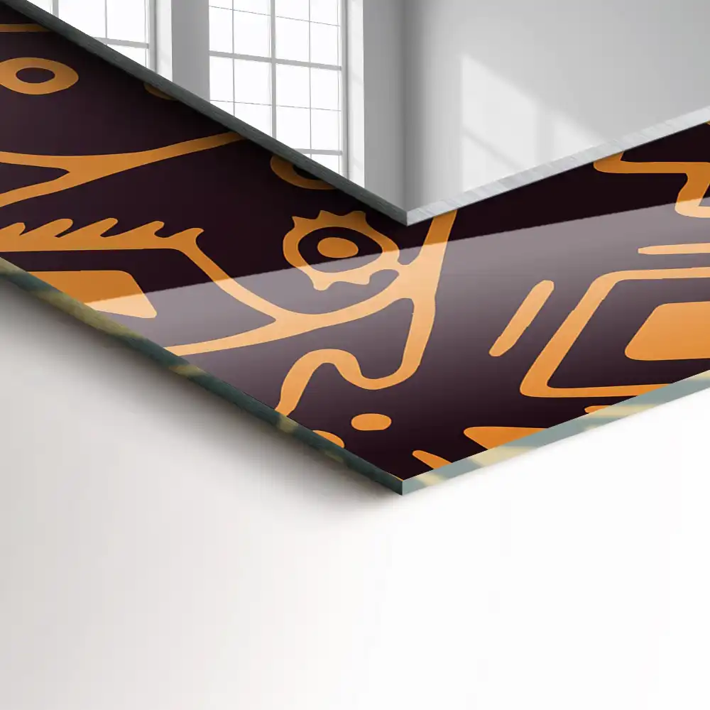 Rechteckiger dekorativer spiegel Ethnisches Muster