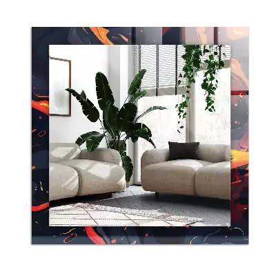 Rechteckiger dekorativer spiegel Vulkanische Lava