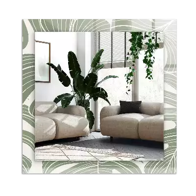 Rechteckiger spiegel Monstera-Blätter