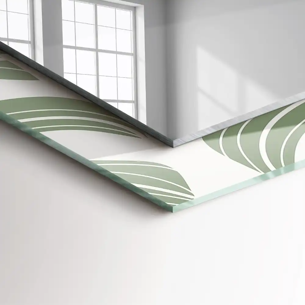 Rechteckiger spiegel Monstera-Blätter