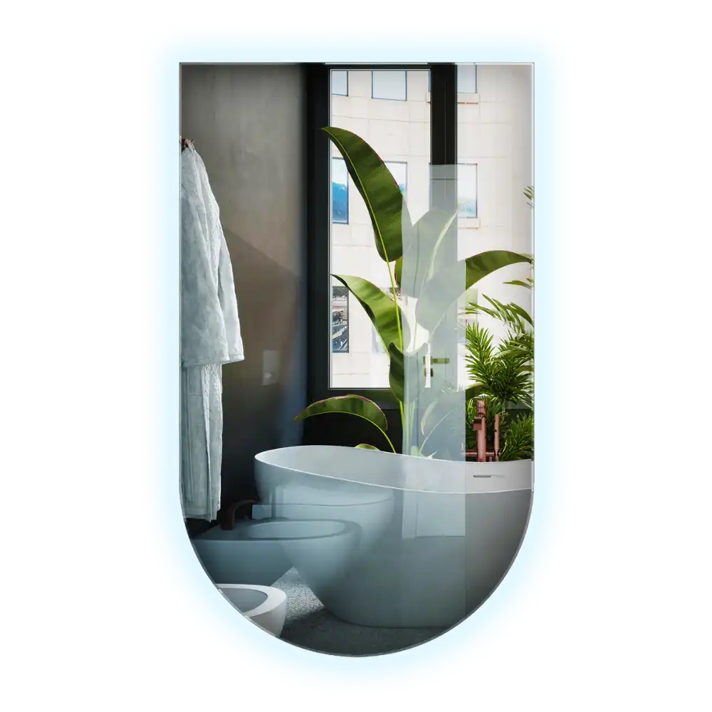 Bogenspiegel mit LED-hintergrundbeleuchtung