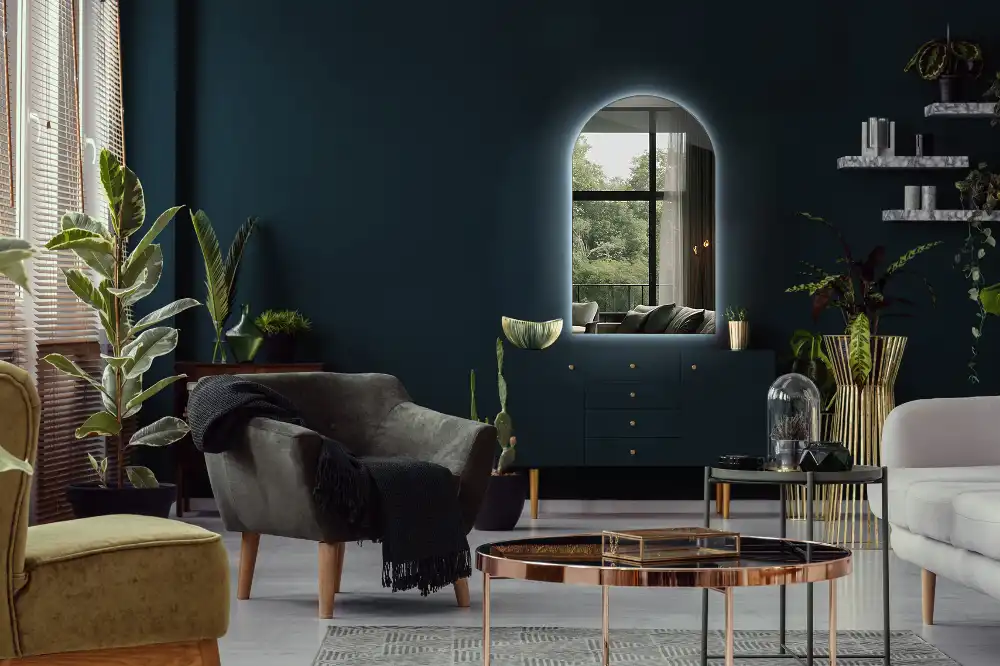 Bogenspiegel mit LED-hintergrundbeleuchtung