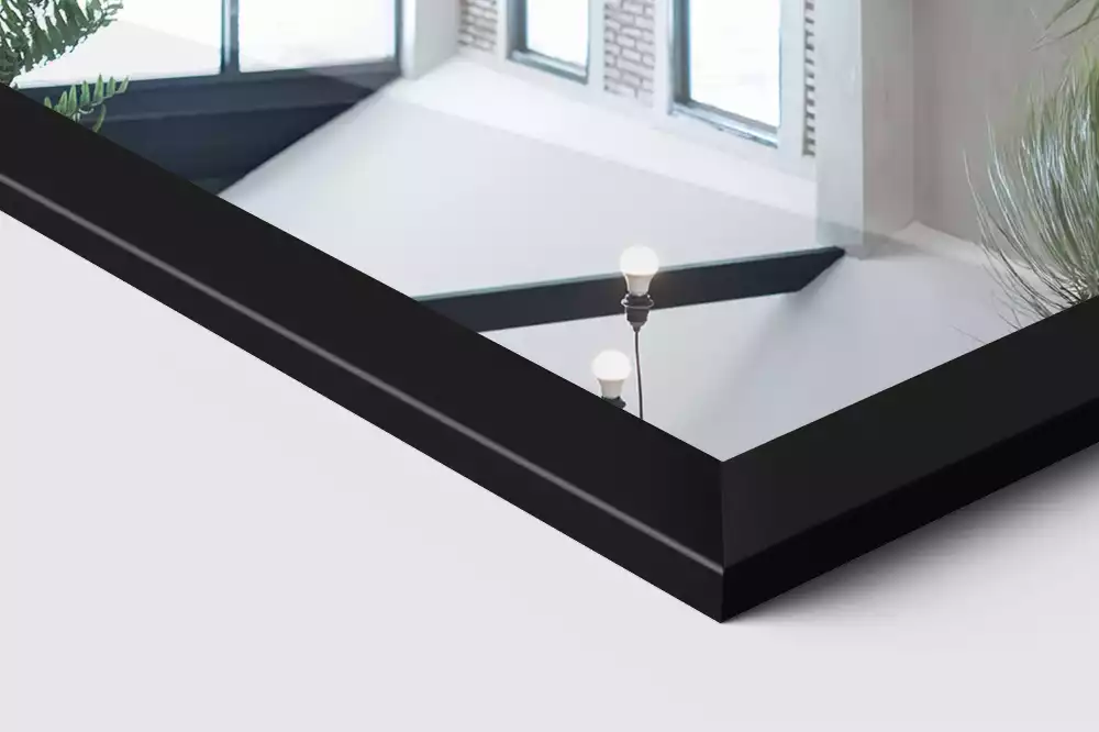 Ganzkörperspiegel mit schwarzem Rahmen