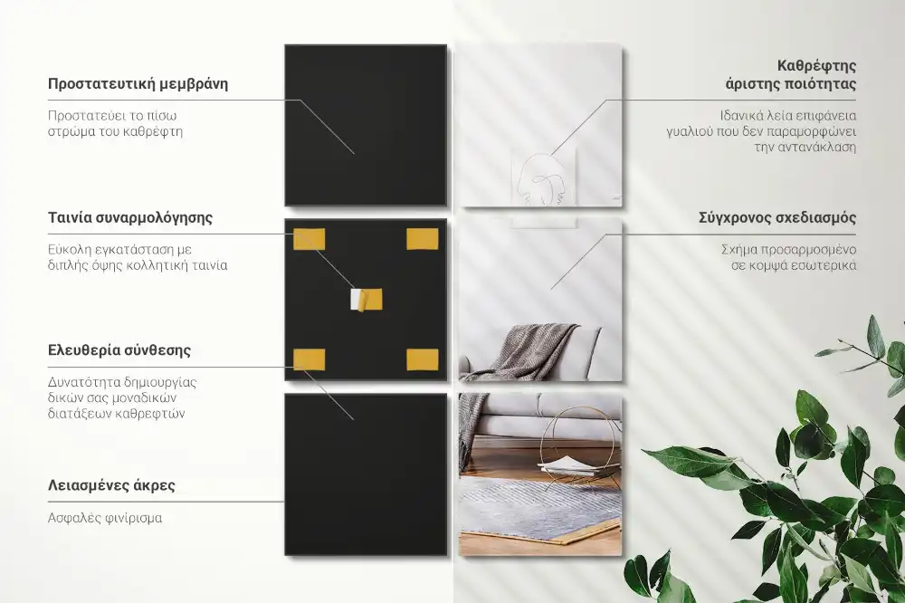 Spiegelfliesen quadratisch dekorativ