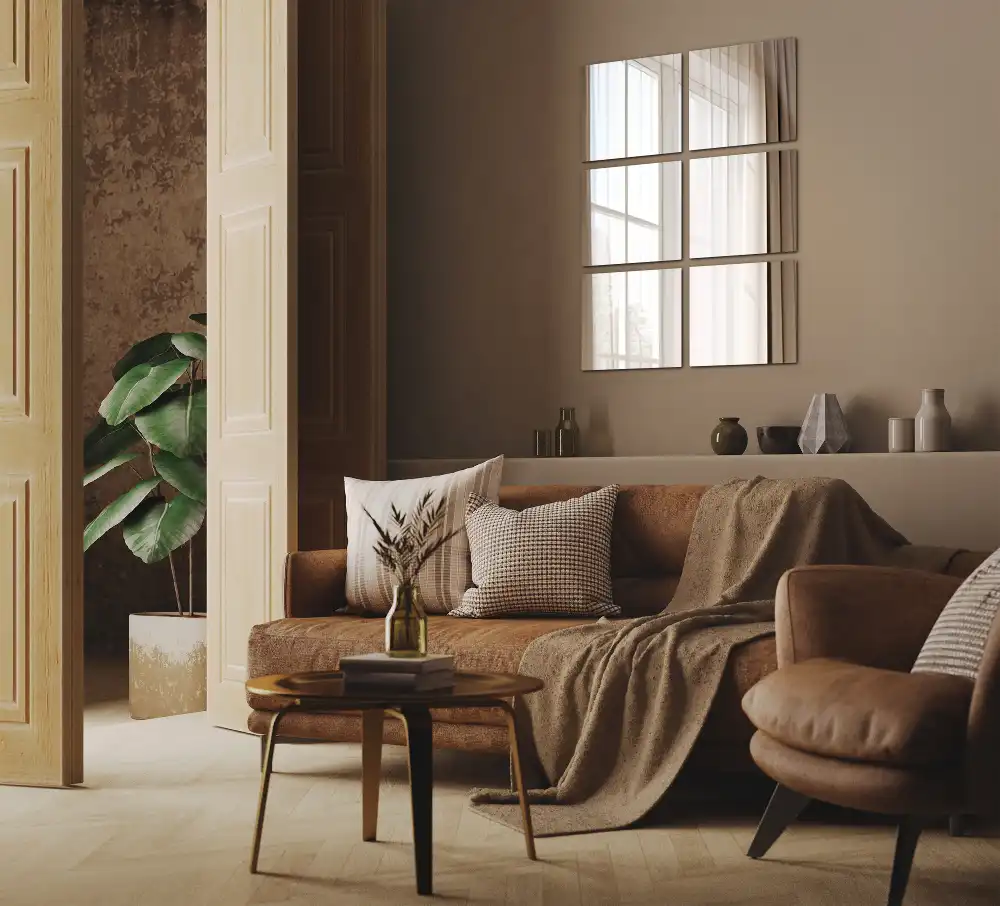 Spiegelfliesen quadratisch dekorativ