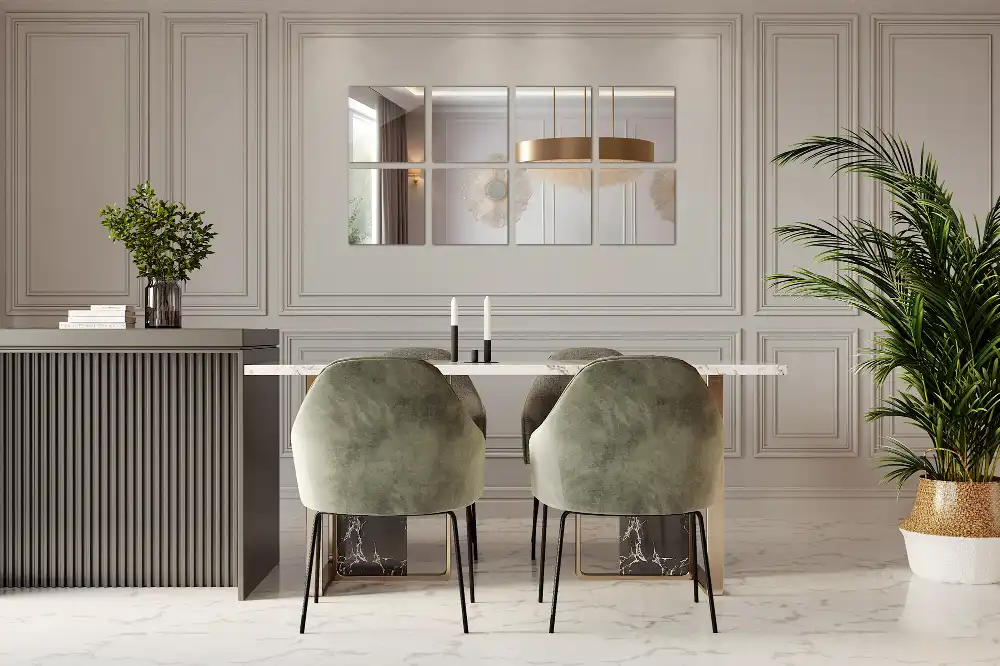 Spiegelfliesen quadratisch dekorativ