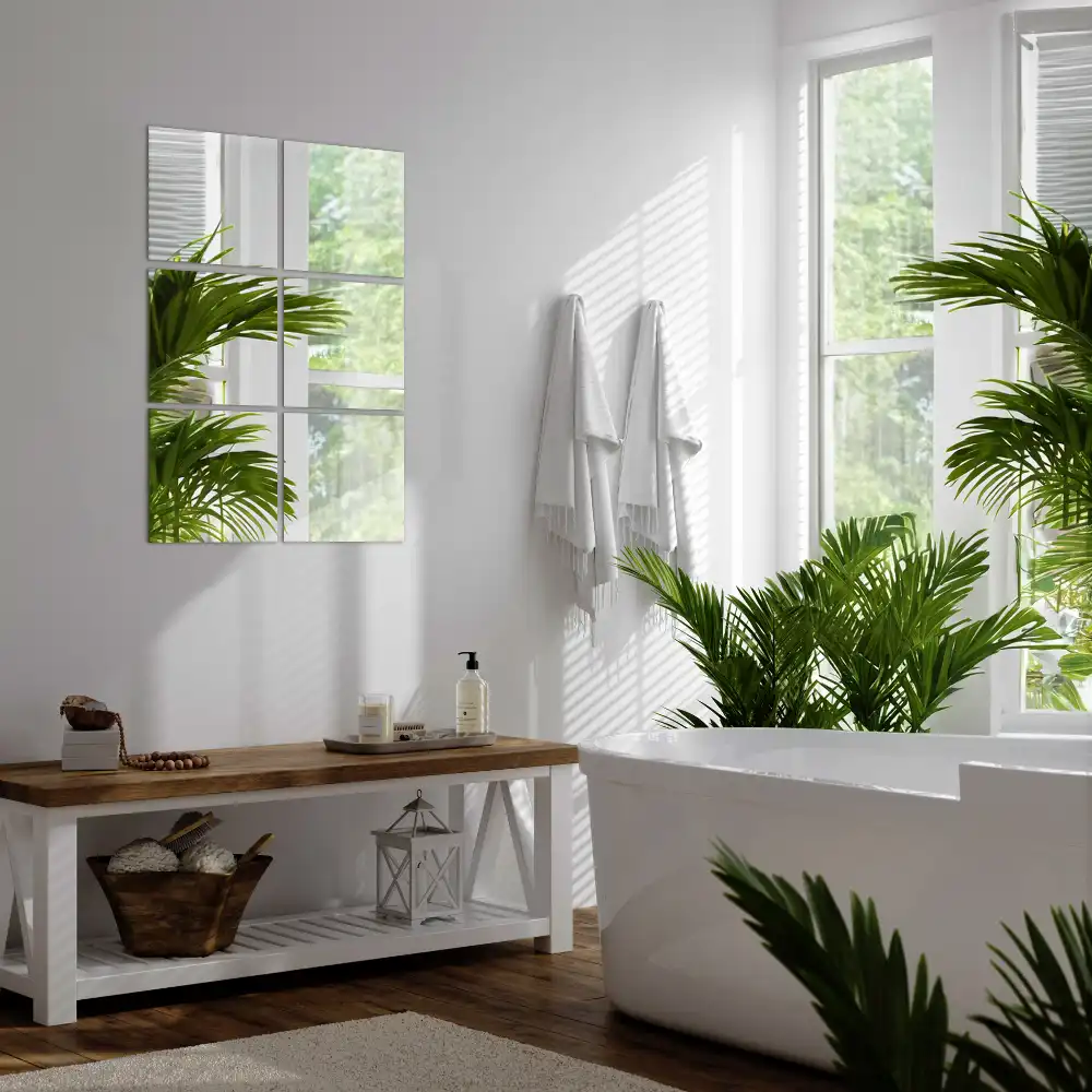 Spiegelfliesen quadratisch dekorativ