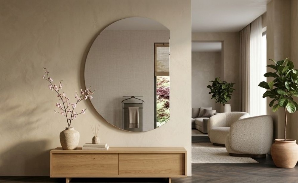 Spiegel über der Kommode